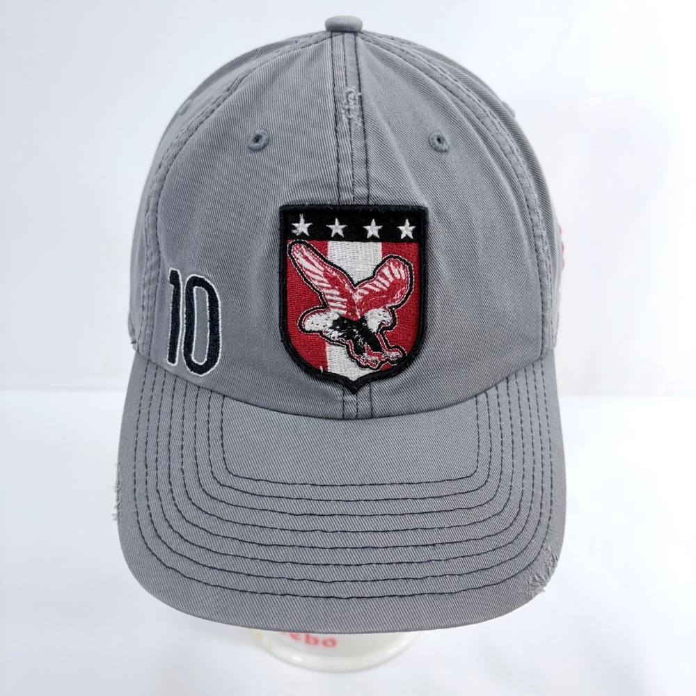 Adidas Three Stripe Eagle Claws Hat Distressed Grey Climalite Baseball Cap